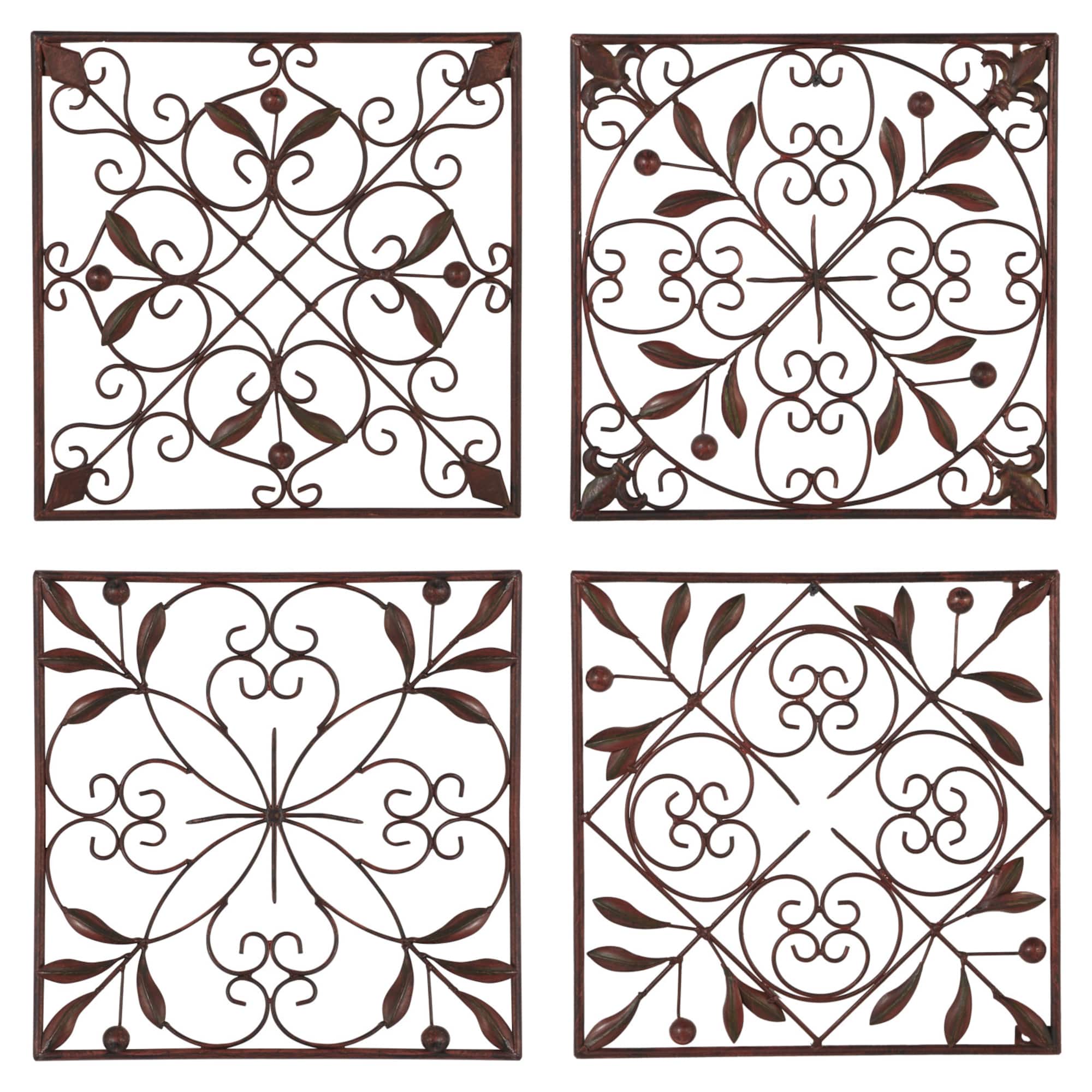 Brown Metal Rustic Wall Décor Set, 4ct.